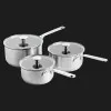 Набор посуды KitchenAid SSS 8 предметов 16/18/20 см 1.49/2.13/3.11 л 20+28 см (Stainless steel) (CC004221-001)