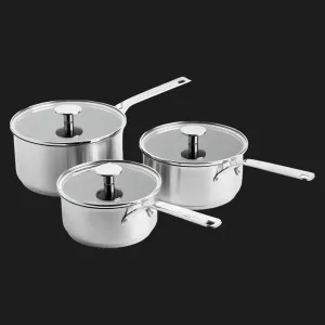 Набір посуду KitchenAid SSS 8 предметів 16/18/20 см 1.49/2.13/3.11 л 20+28 см (Stainless steel) (CC004221-001)
