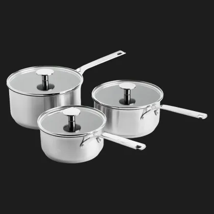 Набор посуды KitchenAid SSS 8 предметов 16/18/20 см 1.49/2.13/3.11 л 20+28 см (Stainless steel) (CC004221-001)