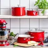 Набор посуды KitchenAid Steel Core 8 предметов 16/20/24 см 1.3/3.7/6 л (Red) (CC004920-001)