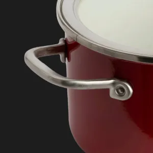 Набір посуду KitchenAid Steel Core 8 предметів 16/20/24 см 1.3/3.7/6 л (Red) (CC004920-001)