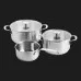 Набор посуды KitchenAid 5 предметов 16/20/24 см 1.5/3.1/4.8 л (Silver) (CC005088-001)