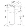 Вытяжка Faber купольная, 37см, 1169м.куб/час, Cylindra Plus Wh Gloss A37 (335.0492.565) (White)