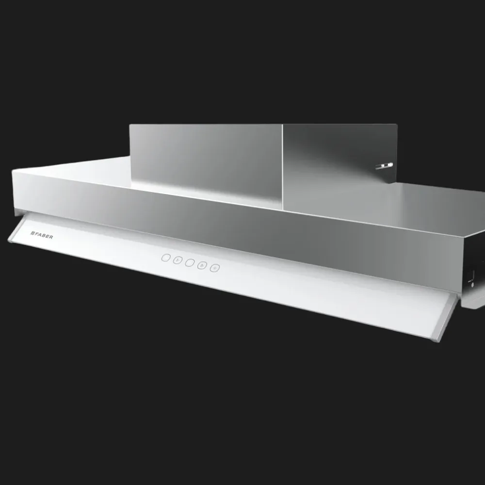 Вытяжка Faber встраиваемая In-Nova Touch Wh/X A90, 90 см, 670 м3/ч (Stainless Steel / White) (305.0611.156)