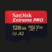 Карта памяти SanDisk Extreme Pro V30 A2 UHS-1 U3 microSDXC 128Gb with Adapter