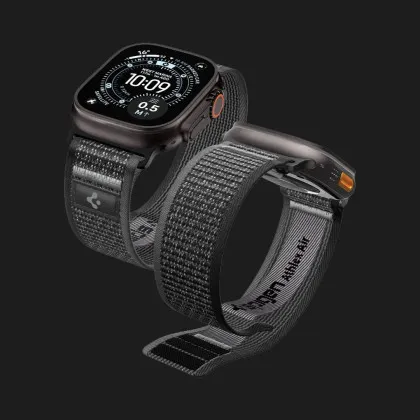 Ремінець Spigen Athlex Air 2 для Apple Watch 44/45/46/49mm (Active Black Gray) в Чернігові