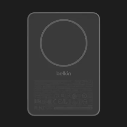 Зарядний пристрій Power Bank Belkin 5000мАh, 15W/Qi2 7.5W, Slim Magnetic Ring (Black)