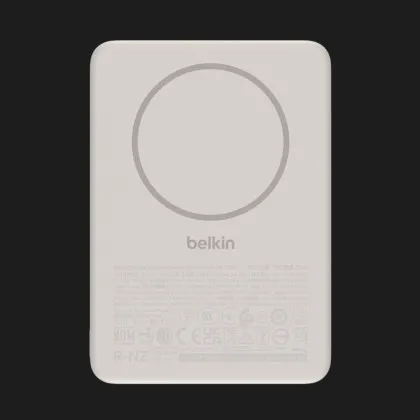 Зарядний пристрій Power Bank Belkin 5000мАh, 15W/Qi2 7.5W, Slim Magnetic Ring (Sand)