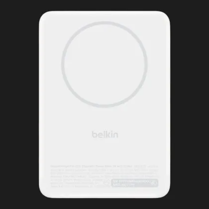 Зарядний пристрій Power Bank Belkin 5000мАh, 20W PD/Qi2 15W, Magnetic Kickstand (White)