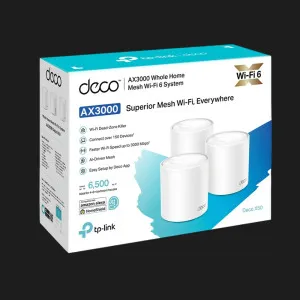 Wi-Fi Mesh система TP-LINK Deco X50 AX3000, 3xGE LANWAN, 3мод (White) в Кропивницком