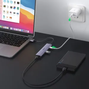 USB-хаб UGREEN CM473 USB 3.0 to 4*USB 3.0 Hub (20805) (Silver) в Херсоне