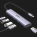 USB-хаб UGREEN CM478 USB-C (HDMI 4K 30Hz+USB 3.0+2xUSB 2.0 A+PD) (Space Gray) (15495)