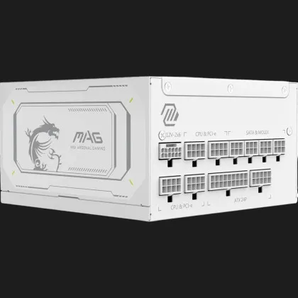 Блок живлення MSI MAG A1000GL PCIE5 WHITE 1000W (MAG A1000GL PCIE5 WHITE)