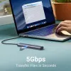 USB-хаб UGREEN CM478 USB-C (HDMI 4K 30Hz+USB 3.0+2xUSB 2.0 A+PD) (Space Gray) (15495)