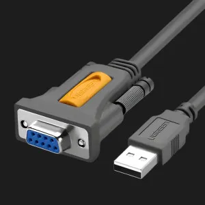 Кабель UGREEN CR104 USB to DB9 RS-232 Female Adapter Cable (Black) (1.5m) в Сваляві
