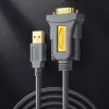 Кабель UGREEN CR104 USB to DB9 RS-232 Female Adapter Cable (Black) (2m)
