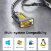 Кабель UGREEN CR104 USB to DB9 RS-232 Female Adapter Cable (Black) (2m)