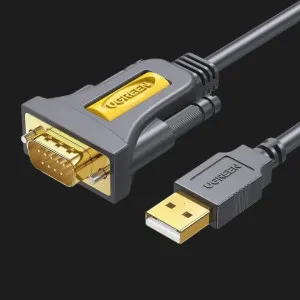 Кабель UGREEN CR104 USB to DB9 RS-232 Female Adapter Cable (Black) (2m) в Сваляві