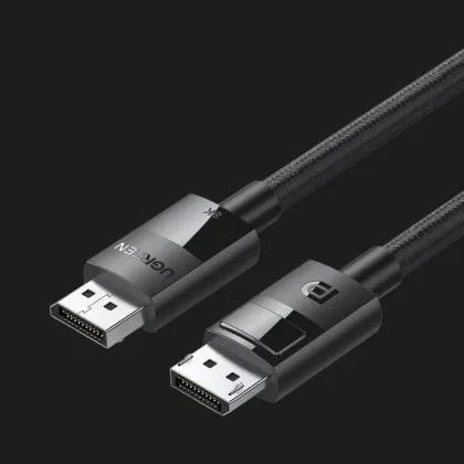 Кабель UGREEN DP114 DP 1.4 Male to Male Plastic Case Braided Cable (Black) (1.5m)