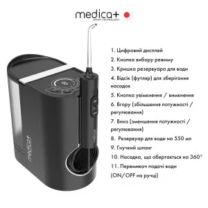 Іригатор стаціонарний MEDICA+ PROWATER STATION 8.0 (Black) в Бродах