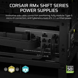 Блок живлення Corsair RM1000x Shift ATX 3.1 1000W (CP-9020300-EU)