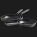 Набор сковородок KitchenAid CFA 20+24+28 см с керамическим покрытием (Black) (CC003570-001)