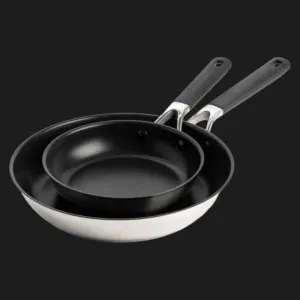 Набор сковородок KitchenAid CSS 20+28 см с керамическим покрытием (Stainless Steel/Black) (CC005706-001)