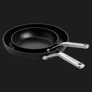 Набор сковородок KitchenAid FHA 20+28 см с керамическим покрытием (Stainless Steel/Black) (CC005698-001)