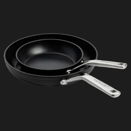 Набор сковородок KitchenAid FHA 20+28 см с керамическим покрытием (Stainless Steel/Black) (CC005698-001)