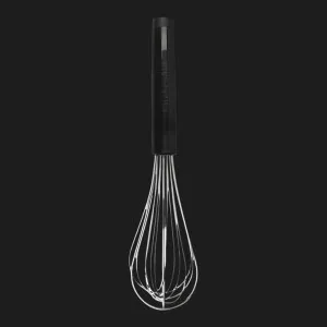 Набір кухонного приладдя з керамічною підставкою KitchenAid Classic 6 предметів (Black/White) (KQG561BXOBE)
