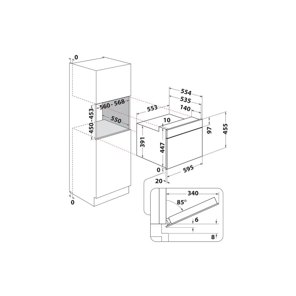 Микроволновая печь встроенная Whirlpool WMW57DHMX (Silver/Black)