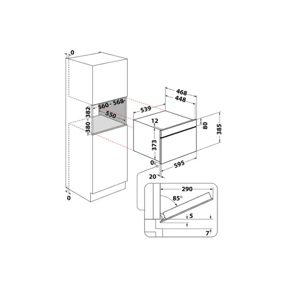 Микроволновая печь встроенная Whirlpool WMD414MX (Silver)