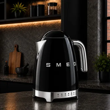 Електрочайник SMEG з регулятором температури (Black) в Києві