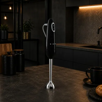 Блендер погружной SMEG с аксессуарами (HBF03BLEU) (Black) (Ultra)