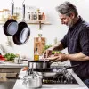 Сковорода KitchenAid CSS 24 см с керамическим покрытием (Stainless steel/Black) (CC005701-001)