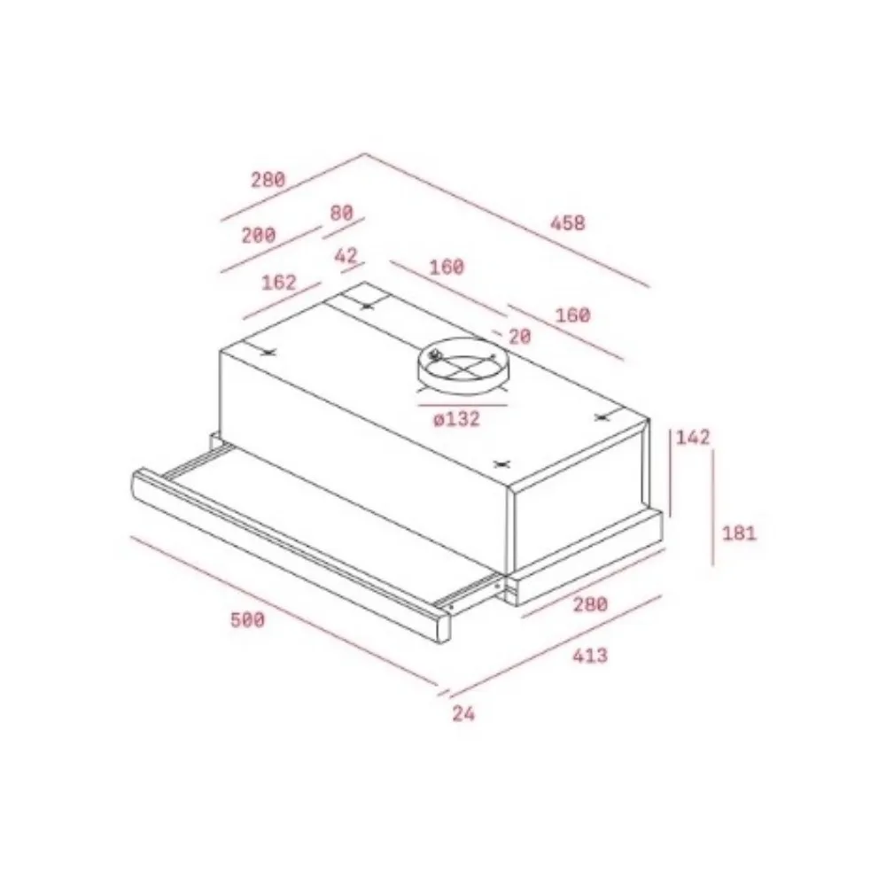 Витяжка TEKA, 50 см, 756 м3/год, TL1 52 (40474400) (Stainless Steel)