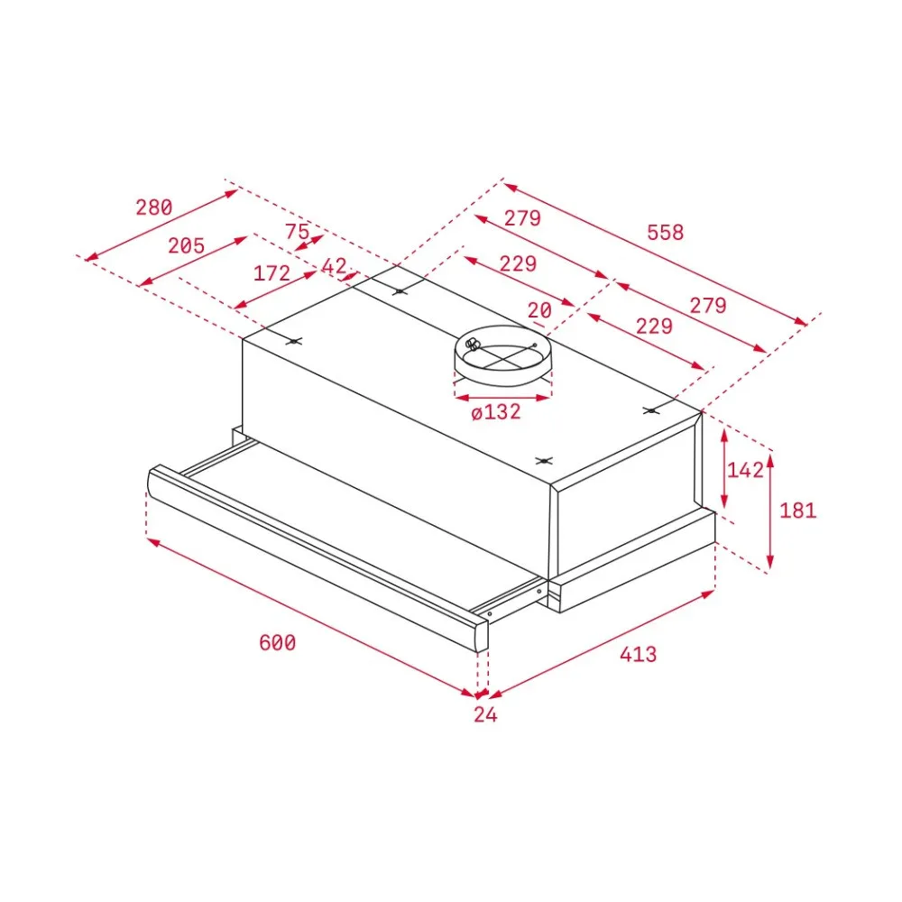 Витяжка TEKA, 60 см, 756 м3/год, TL 6310 WH (40474251) (White)