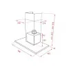 Вытяжка TEKA, 70 см, 1200 м3/ч, DLH 786 T (40487181) (Stainless Steel)