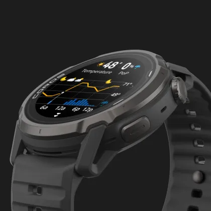 Coros Apex 4 42mm Black with Black Silicone Band (WAPX4-BLK-42)