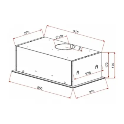 Витяжка TEKA, 55 см, 756 м3/год, GFG 2 BL (40446752) (Black)