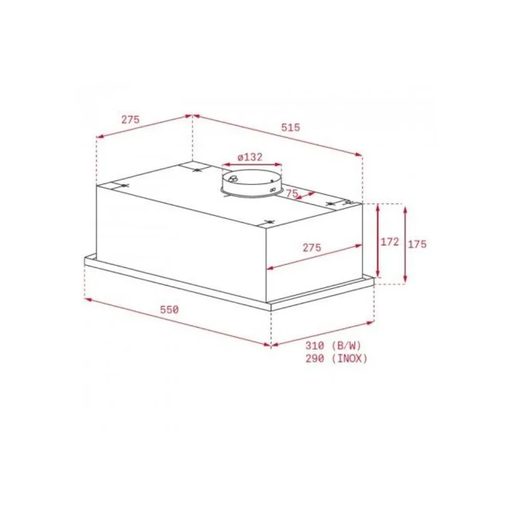 Витяжка TEKA, 55 см, 756 м3/год, GFG 2 SS (40446753) (Stainless Steel)