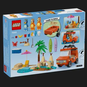 Конструктор LEGO Bluey Пляж і сімейна поїздка на автомобілі Блуї (11202)