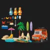 Конструктор LEGO Bluey Пляж и семейная поездка на автомобили Блуи (11202)