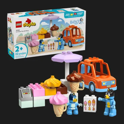 Конструктор LEGO DUPLO Bluey Подорож із морозивом із Блуї (10458)