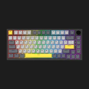 Клавиатура игровая Ajazz AK820 Sea Salt Switch (Black/Gray/Yellow) (AK820-SS-BGY) (UA)