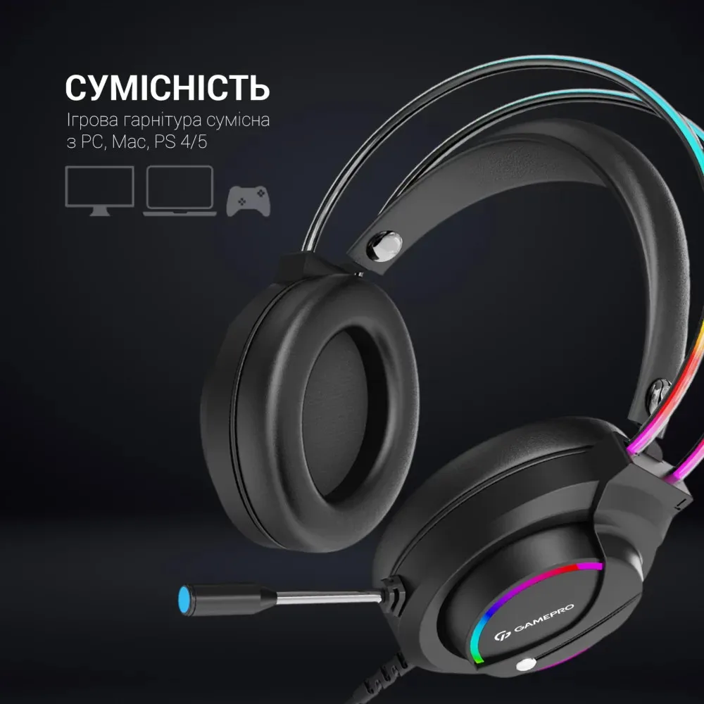 Гарнитура Gamepro Nitro HS733 (Black) (UA)