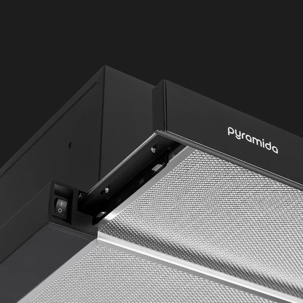 Витяжка Pyramida телескопічна TX 50 R, 50 см, 750 м3/год (Black) (TX 50 (750) R BL)