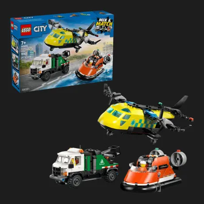 Конструктор LEGO City Ремікс літака, вантажівки та судна на повітряній подушці (60505)