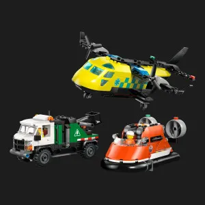 Конструктор LEGO City Ремикс с самолетом, грузовиком и судом на воздушной подушке (60505)