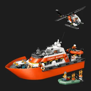 Конструктор LEGO City Спасательный катер и вертолёт береговой охраны (60504)